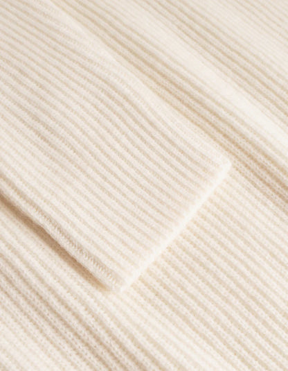 Les Deux | Pull en laine à col rond "Eddie" - Ivoire