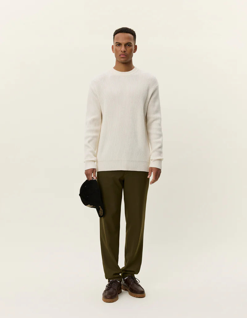 Les Deux | Pull en laine à col rond "Eddie" - Ivoire