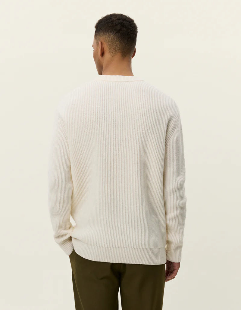 Les Deux | Pull en laine à col rond "Eddie" - Ivoire