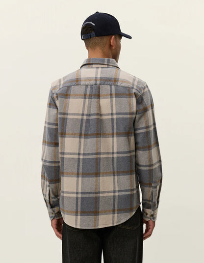 Les Deux | Chemise en coton flanelle "Jeremy" - Gris