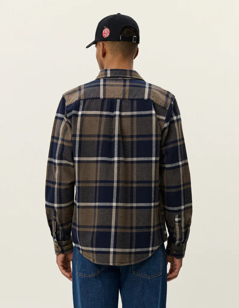 Les Deux | Chemise en coton flanelle "Jeremy" - Bleu marine