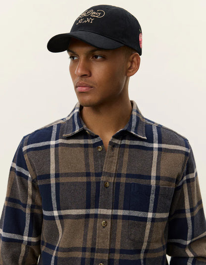 Les Deux | Chemise en coton flanelle "Jeremy" - Bleu marine