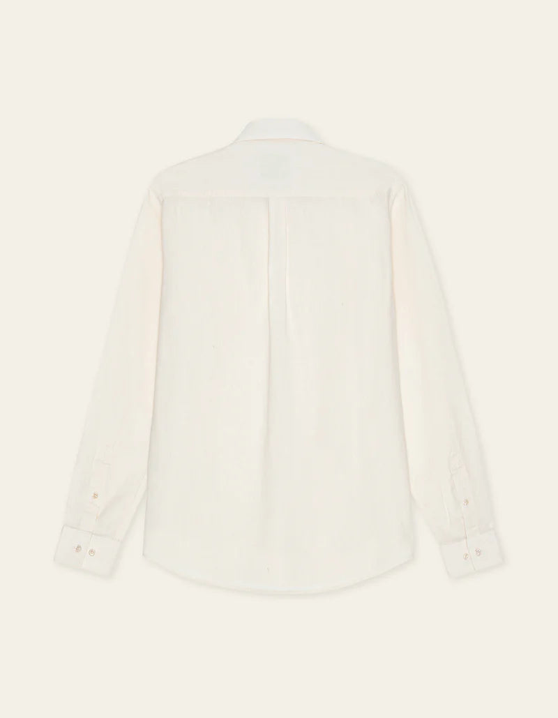 Les Deux | Chemise en coton et lin "Konrad" - Blanc cassé