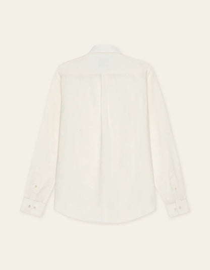 Les Deux | Chemise en coton et lin "Konrad" - Blanc cassé