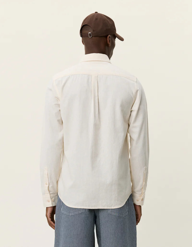 Les Deux | Chemise en coton et lin "Konrad" - Blanc cassé