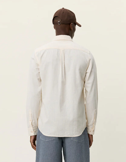 Les Deux | Chemise en coton et lin "Konrad" - Blanc cassé