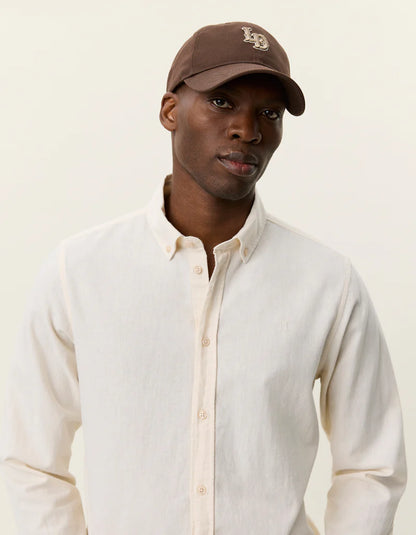 Les Deux | Chemise en coton et lin "Konrad" - Blanc cassé