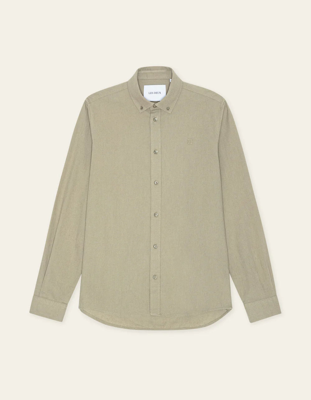 Les Deux | Chemise en coton et lin "Konrad" - Chêne