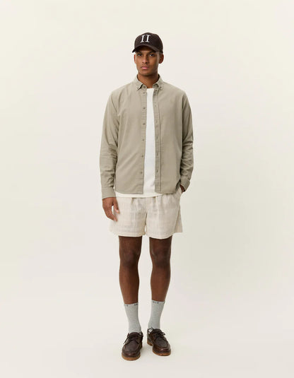 Les Deux | Chemise en coton et lin "Konrad" - Chêne