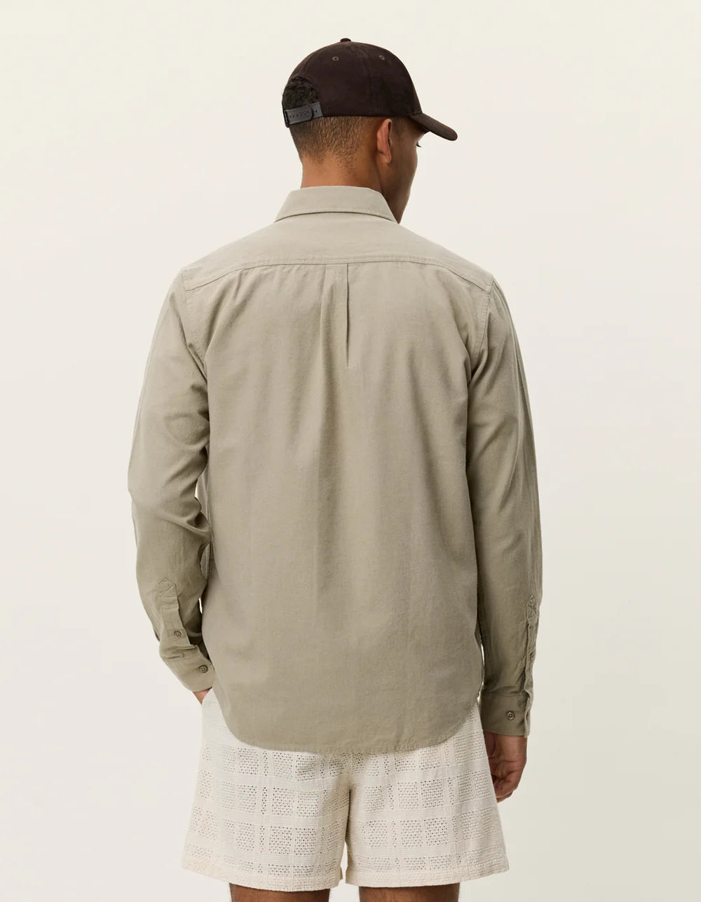 Les Deux | Chemise en coton et lin "Konrad" - Chêne
