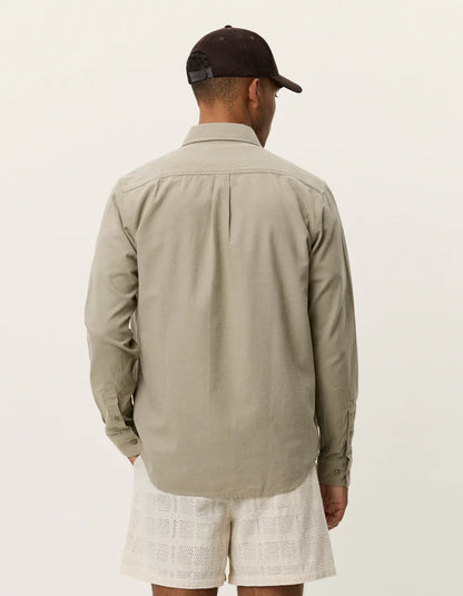 Les Deux | Chemise en coton et lin "Konrad" - Chêne