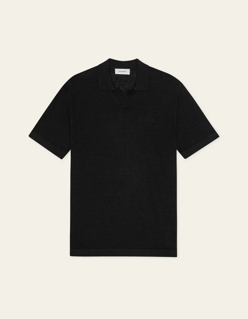 Les Deux | Polo en tricot "Emmanuel" - Noir