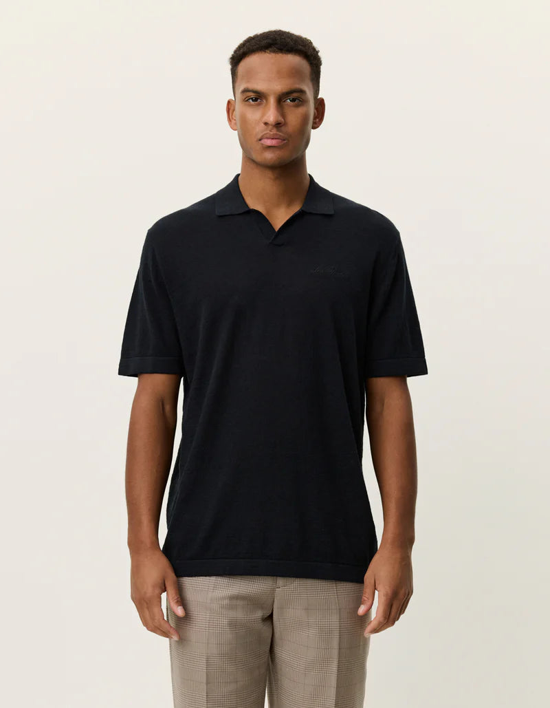 Les Deux | Polo en tricot "Emmanuel" - Noir