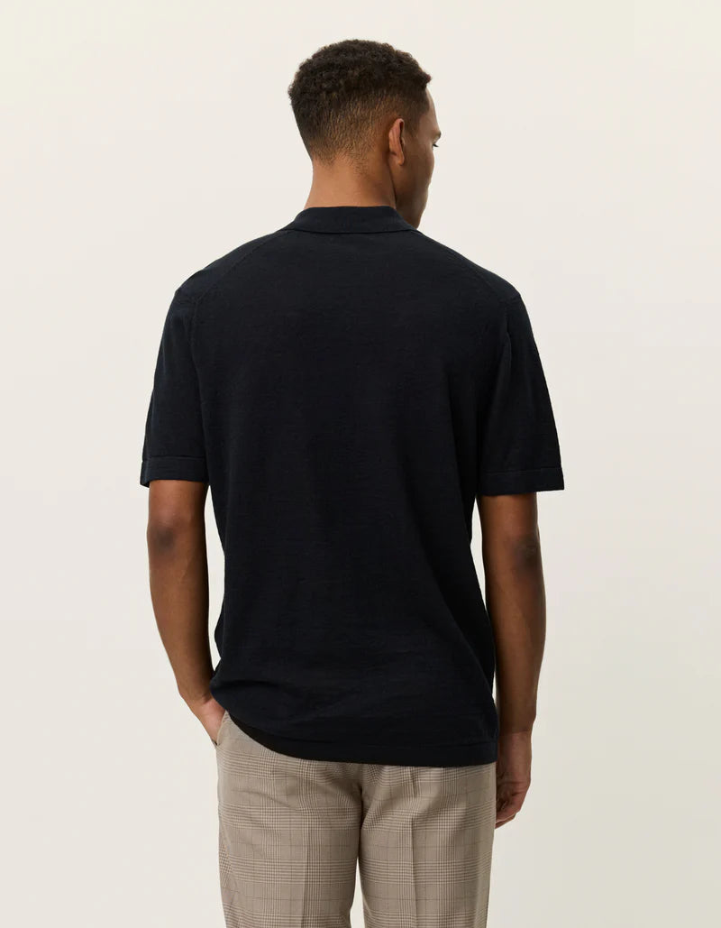 Les Deux | Polo en tricot "Emmanuel" - Noir