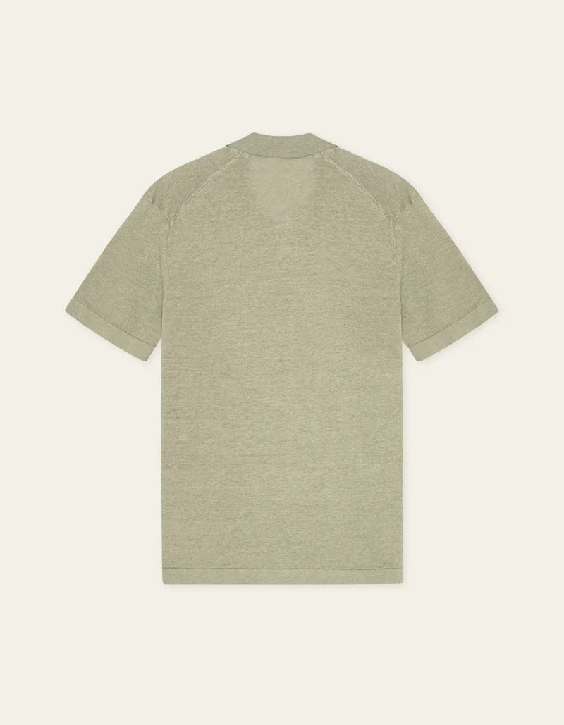 Les Deux | Polo en tricot "Emmanuel" - Vert thé