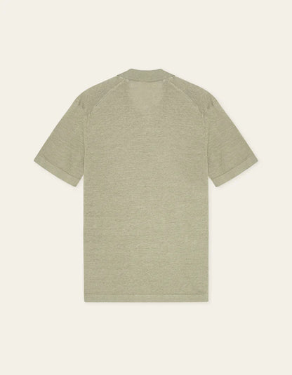 Les Deux | Polo en tricot "Emmanuel" - Vert thé