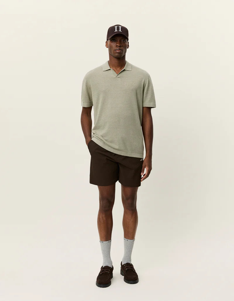 Les Deux | Polo en tricot "Emmanuel" - Vert thé