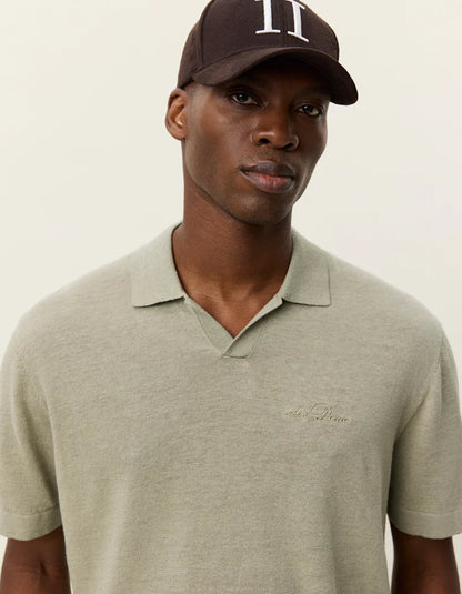 Les Deux | Polo en tricot "Emmanuel" - Vert thé