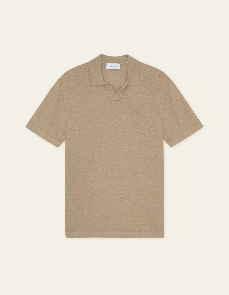 Les Deux | Polo en tricot "Emmanuel" - Sable