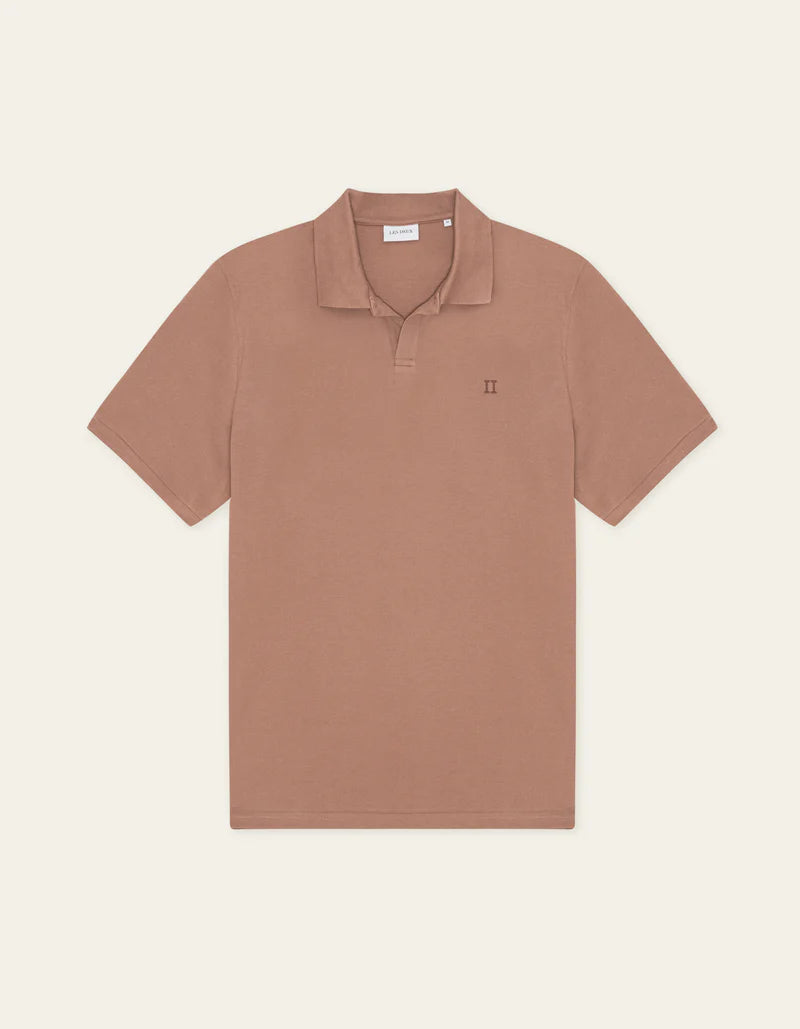 Les Deux | Polo en piqué - Rouge cognac