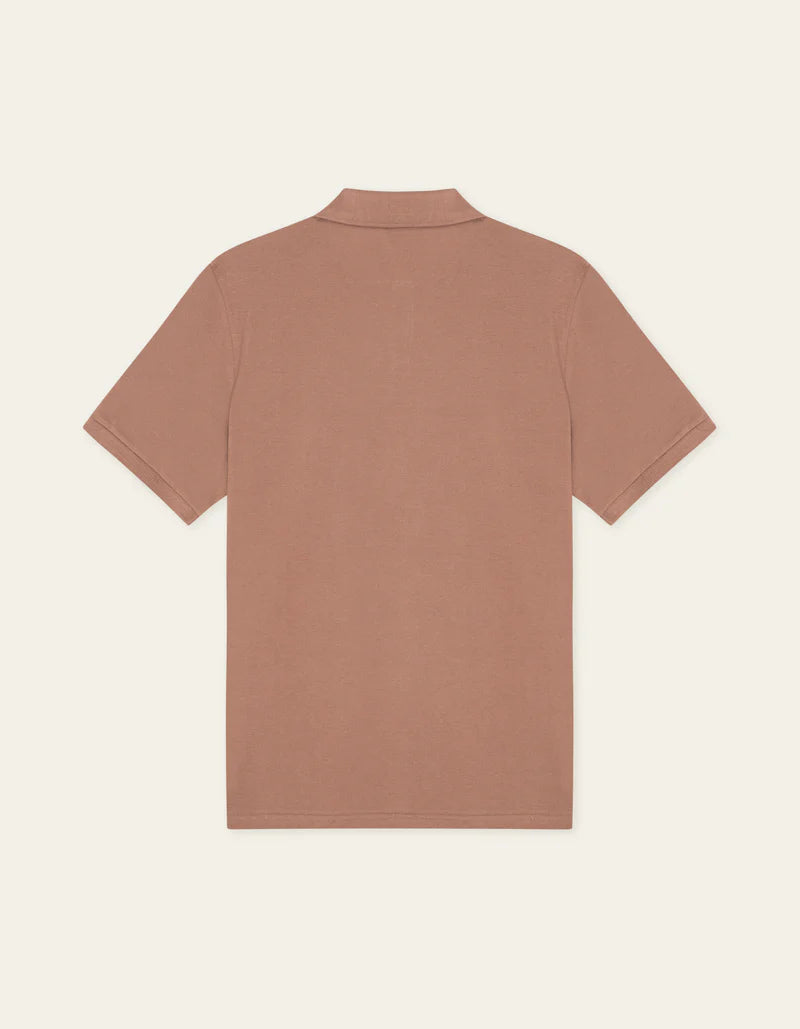 Les Deux | Polo en piqué - Rouge cognac
