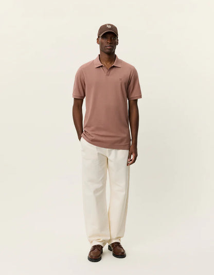 Les Deux | Polo en piqué - Rouge cognac