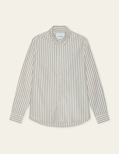 Les Deux | Chemise oxford rayé "Konrad" - Blanc cassé