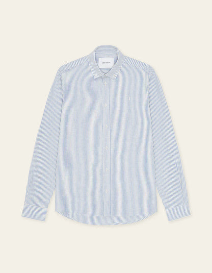 Les Deux | Chemise en coton et lin à rayures "Konrad" - Allure
