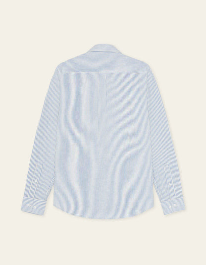 Les Deux | Chemise en coton et lin à rayures "Konrad" - Allure