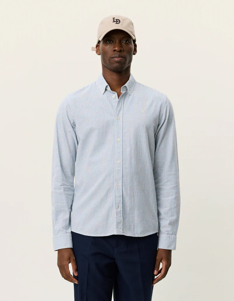 Les Deux | Chemise en coton et lin à rayures "Konrad" - Allure