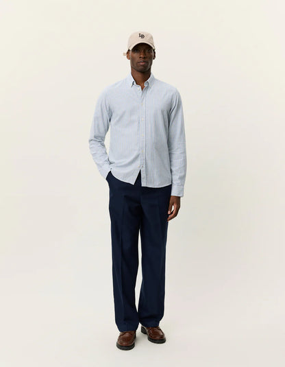 Les Deux | Chemise en coton et lin à rayures "Konrad" - Allure