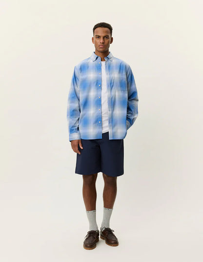 Les deux | Chemise à carreaux "Kent Shadowcheck" - Bleu / blanc