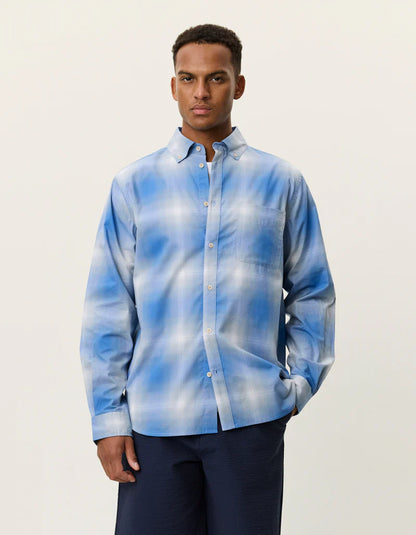 Les deux | Chemise à carreaux "Kent Shadowcheck" - Bleu / blanc