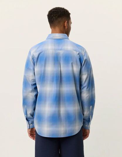 Les deux | Chemise à carreaux "Kent Shadowcheck" - Bleu / blanc