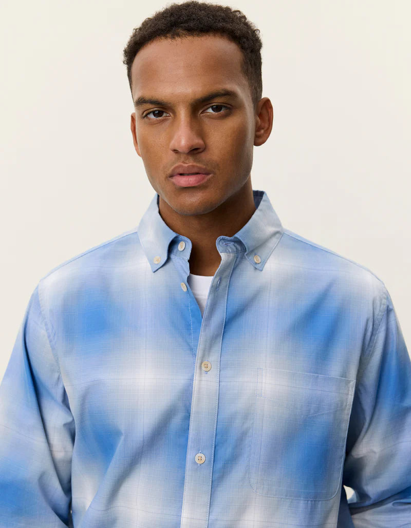 Les deux | Chemise à carreaux "Kent Shadowcheck" - Bleu / blanc