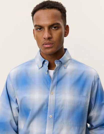 Les deux | Chemise à carreaux "Kent Shadowcheck" - Bleu / blanc