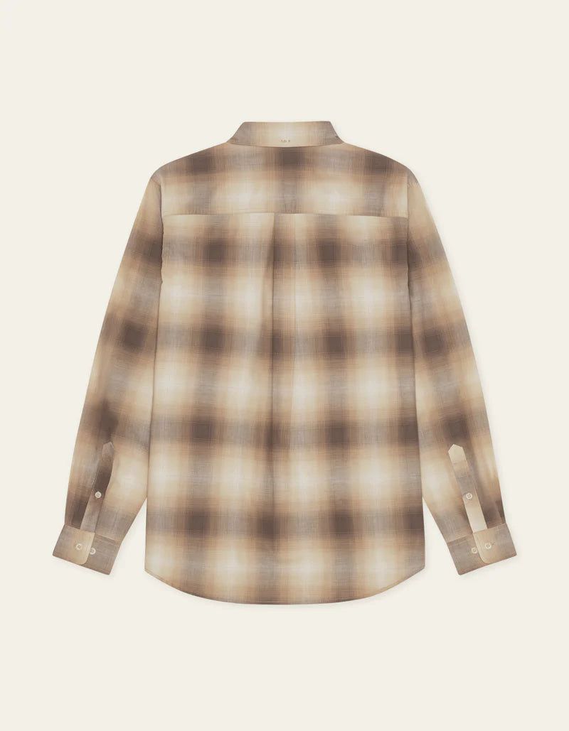 Les deux | Chemise à carreaux "Kent Shadowcheck" - Sable foncé