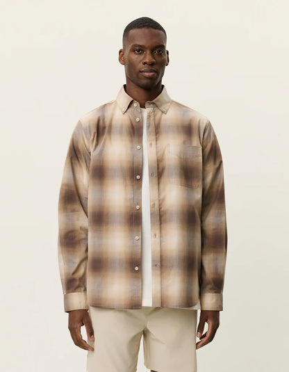 Les deux | Chemise à carreaux "Kent Shadowcheck" - Sable foncé