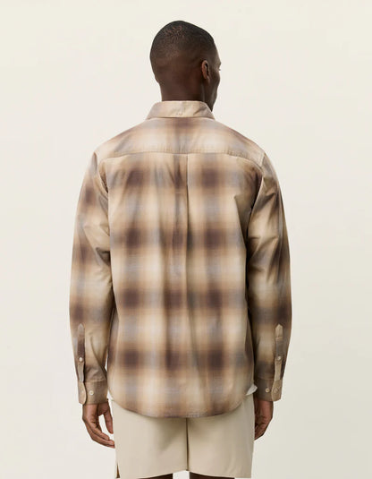 Les deux | Chemise à carreaux "Kent Shadowcheck" - Sable foncé