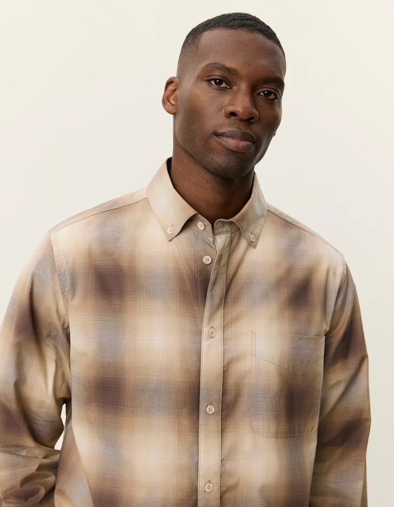 Les deux | Chemise à carreaux "Kent Shadowcheck" - Sable foncé