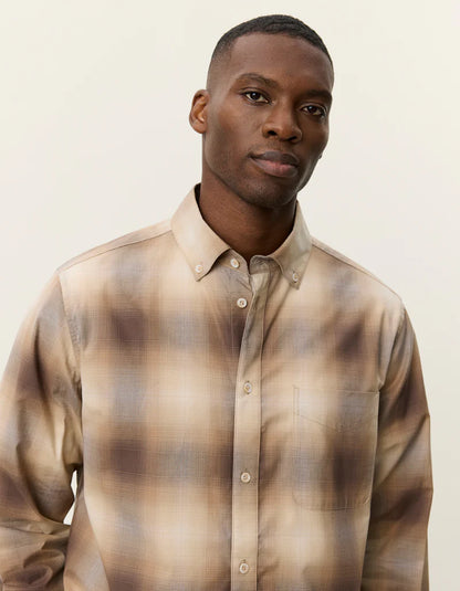 Les deux | Chemise à carreaux "Kent Shadowcheck" - Sable foncé
