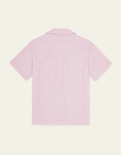Les Deux | Chemise rayée à manches courtes "Lukas" - Rose