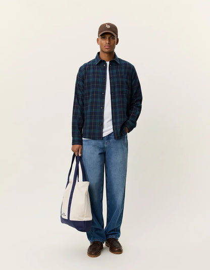 Les deux | Surchemise à carreaux "Lennon" - Bleu marine