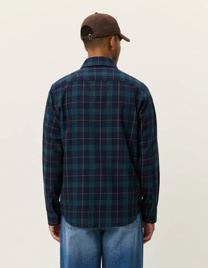 Les deux | Surchemise à carreaux "Lennon" - Bleu marine
