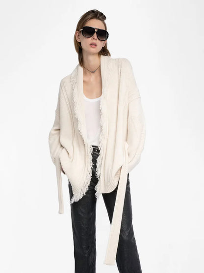 Zadig & Voltaire | Le Cardigan à cordons Alpa LC - Écru