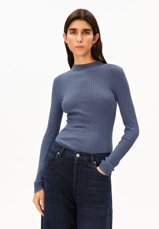 ARMEDANGELS | Pull en maille fine 'Alaania' | Bleu