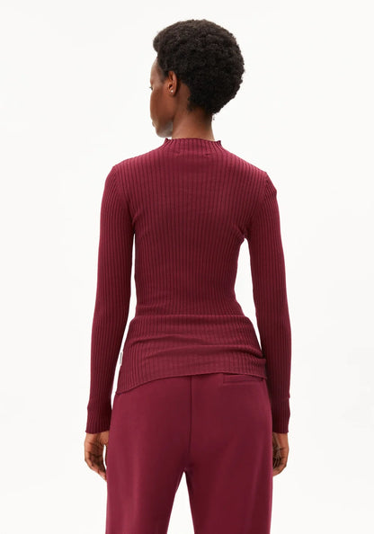 ARMEDANGELS | Pull en maille fine 'Alaania' | Rouge
