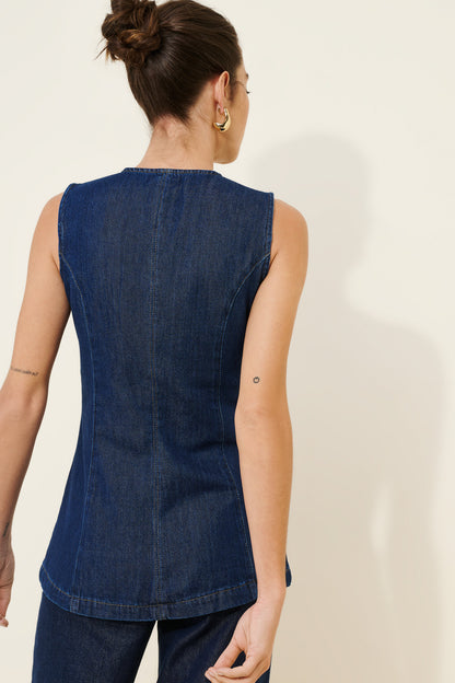 JOE'S | Veste denim 'Seamed Tunic'| Bleu foncé