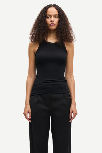 SAMSØE | Débardeur en maille côtelée Alexo - Noir