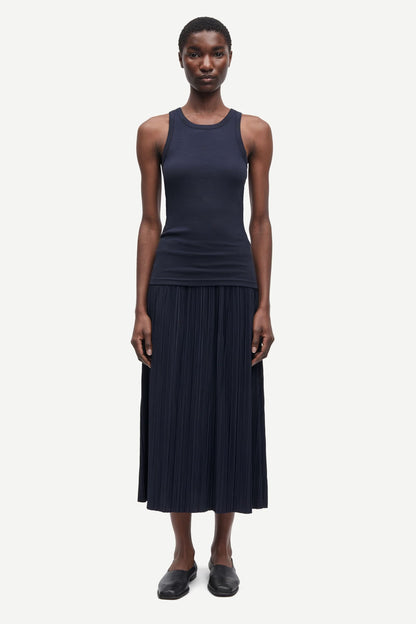 SAMSØE | Débardeur en maille côtelée Alexo - Marine